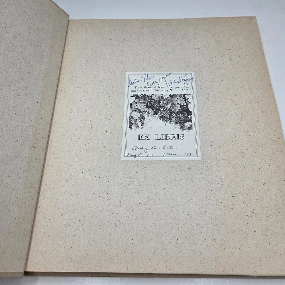 Vintage Napa Valley California Wineries Vol 1 Book 1975 1st Ed Signed Ltd #110